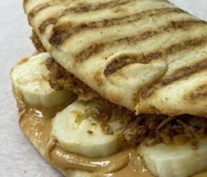 Tropical Smoothie Cafe Peanut Butter Banana Crunch Flatbread