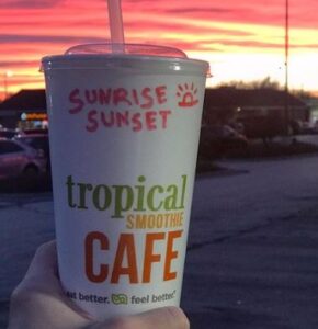 Tropical Smoothie Cafe Sunrise Sunset Smoothie